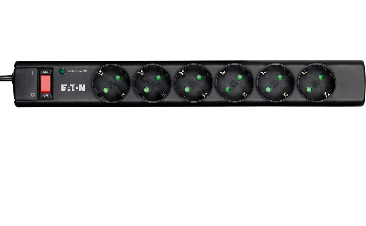 Eaton 6'lı Akım Korumalı Priz Siyah Anahtarlı Surge Hunter PS6D Strip-6