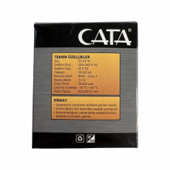 Cata 12V 3,5A Fişli Adaptör Plastik Kasa 24-42w IP44 5.5x2.5mm Jaklı CT-2552