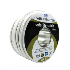 Cablemaster 100M Rg6 U4 80 Tel Bakır Alaşımlı Makaralı Koaksiyel Uydu Kablosu CM-105