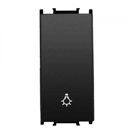 Viko Panasonic Modüler Siyah Light Yaylı Anahtar 1M Kapak - WVTR10164BL-TR