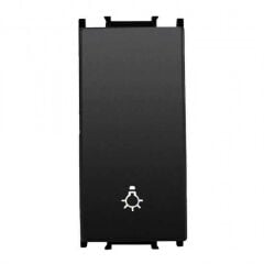Viko Panasonic Modüler Siyah Light Yaylı Anahtar 1M Kapak - WVTR10164BL-TR