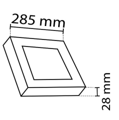 Noas 24w Sıva Üstü Kare Siyah Kasa Led Panel YL15-2400-S, YL15-2401-S