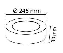Noas 18+6 Watt Mavi-Beyaz Sıva Üstü Yuvarlak Okyanus LED Panel YL14-1800-R