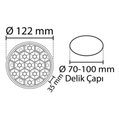 Noas 18W Diamond Plus Ayarlanabilir Sıva Altı Led Panel YL16-1800 , YL16-1801