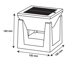 Wow 30w Beyaz Işık 6500K Solar Kare Set Üstü Bahçe Armatürü W-1340