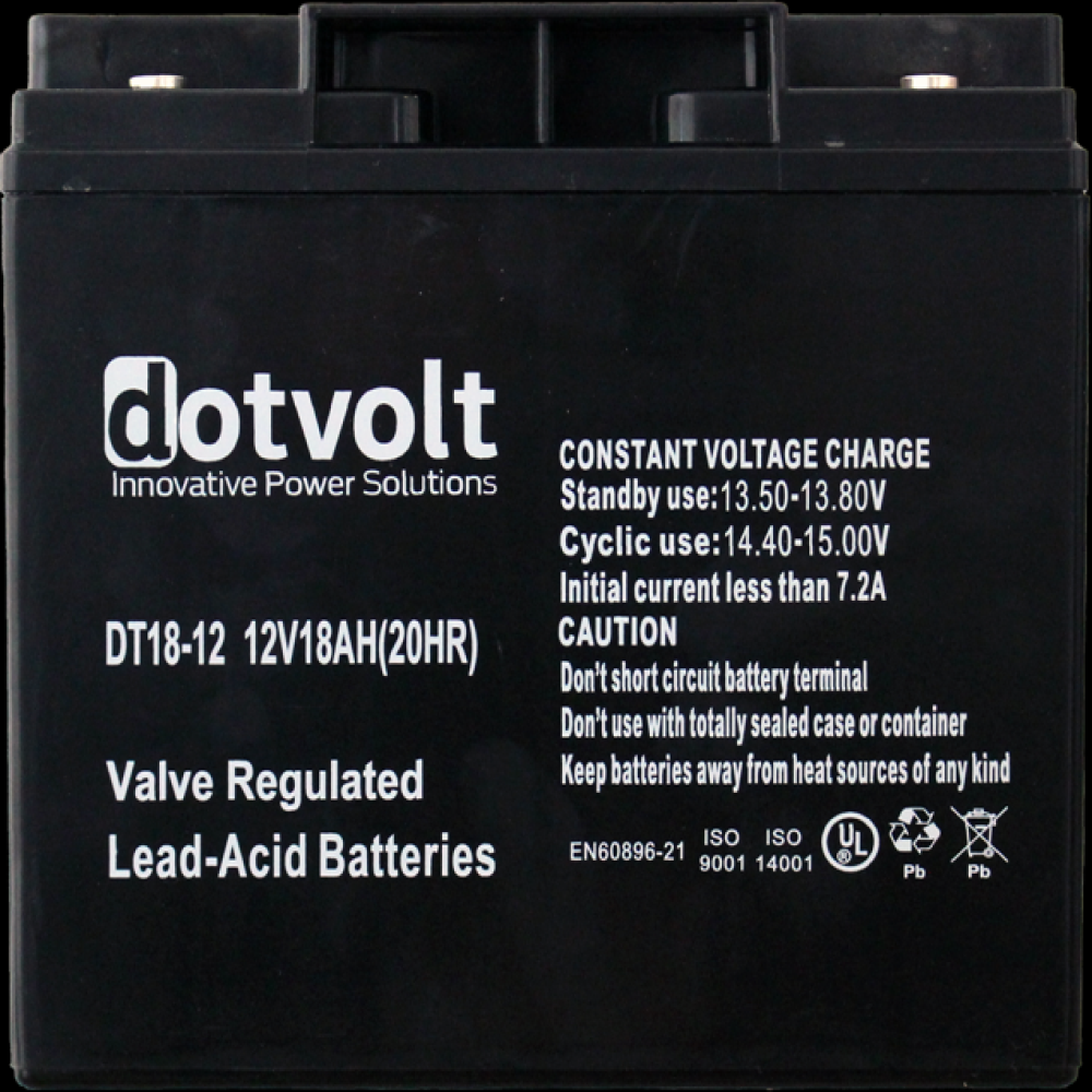 Dotvolt 12 Volt 18 Ah Kuru Tip UPS Aküsü DT18-12