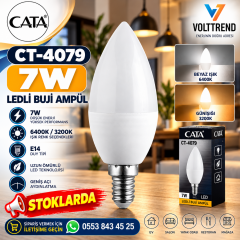 Cata CT-4079 7 Watt LED Mum Ampul E14 Duy - 6400K Beyaz & 3200K Gün Işığı