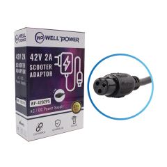 WellPower 42 Volt 2 Amper 3pin Scooter Hoverboard Şarj Adaptörü WP-4202PS