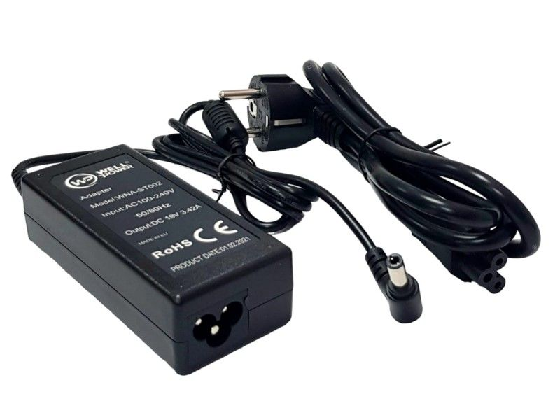 WellPower 19V 3,42A 65W Notebook Laptop Adaptörü Toshiba Asus 5.5x2.5 mm Adaptör WNA-ST002