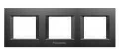 Viko Panasonic Thea 3x2M Optima Serisi Siyah Renk Çerçeve - WVTF08491BL-TR