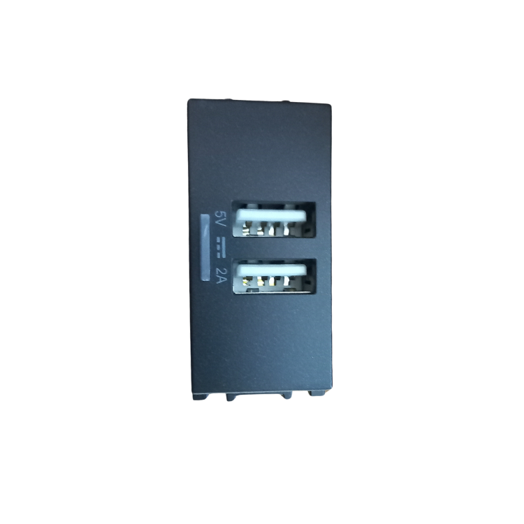 Viko Panasonic Thea Modüler Siyah Usb Şarj Prizi Alt+Kapak 1M 5V-2A - WVTT12314BL-TR