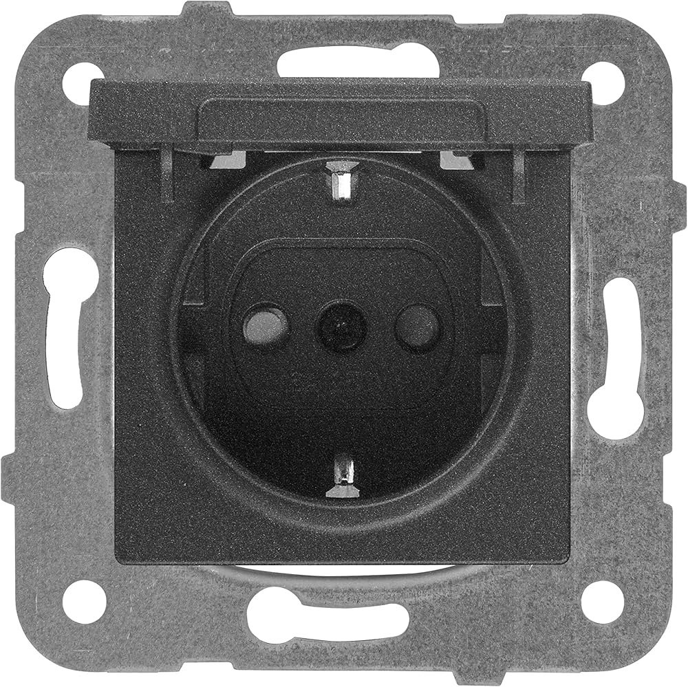 Viko Artline Novella Serisi FÜME Renk Anahtar ve Priz Çeşitleri Kapaklı Topraklı Priz