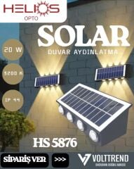 Helios 20w Günışığı 3200k Solar Led Aplik Dış Mekan IP44 HS 5876