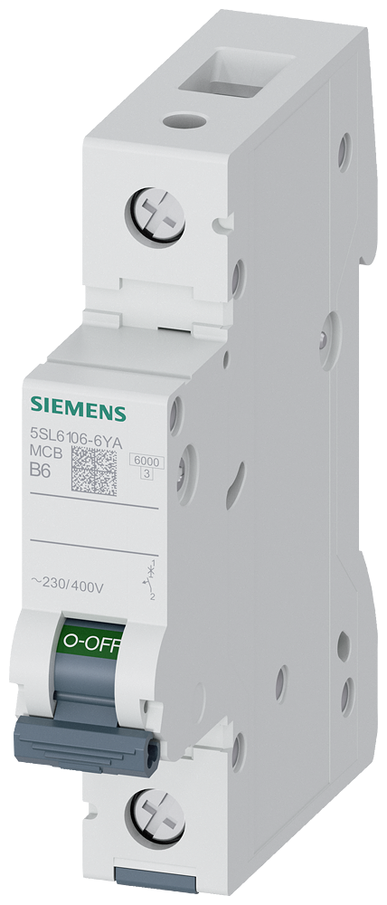 Siemens 1x6a 1 Fazlı B Tipi Çabuk Karakterli 4.5 kA Otomatik Sigorta 5SL6106-6YA