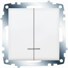 Viko Karre Beyaz Işıklı Komütatör Çerçevesiz - 90967050