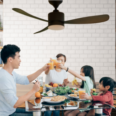 Helios Capella 70w Ledli 100cm 3 Renk Mod Siyah Renk 3 Kanatlı Tavan Vantilatörü HS 9304