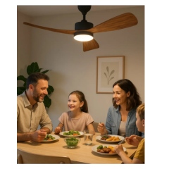 Helios Wooden 70w Ledli 100cm 3 Renk Mod Ahşap Renk 3 Kanatlı Tavan Vantilatörü HS 9305