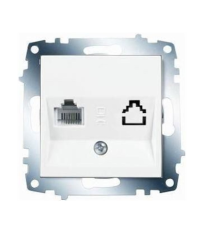 Viko Karre/Meridian Beyaz Tekli Nümeris Cat-3 Telefon Prizi Çerçevesiz - 90967013