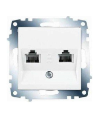 Viko Karre/Meridian Beyaz İkili Nümeris Cat-3 Telefon Prizi Çerçevesiz - 90967033
