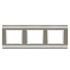 Viko Panasonic Thea 3x2M Sistema İnox+Metalik Beyaz Renk Çerçeve - WVTF18495IN-TR