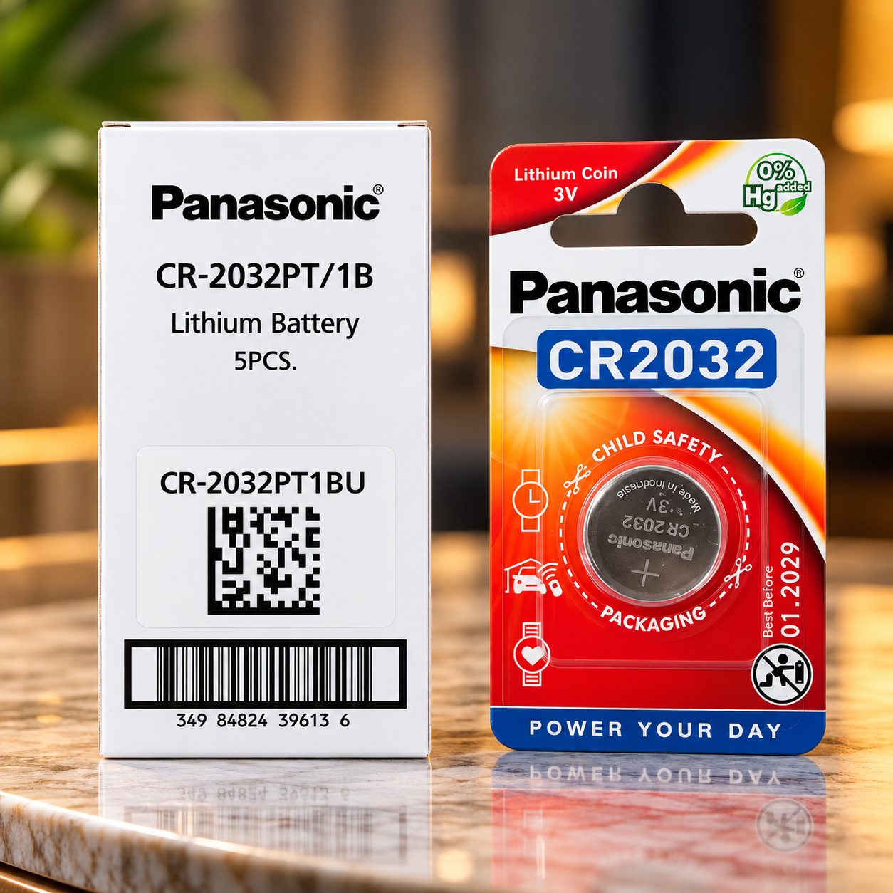 Panasonic 3 Volt 220 mAh Lityum Pil CR-2032EL/6BP  - 5 Adet