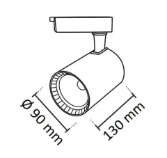 Schuar 30W Siyah Kasa Ray Spot 2400 Lümen SC-1630S-B