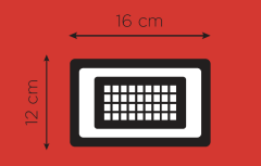 Schuar 300w LED Projektör Ultra Slim Beyaz Işık 6500k 18200 Lümen SC-1731-B