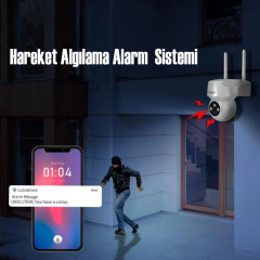 Cata 360 Derece Dönebilen Wi-Fi 3mp Akıllı Dış Mekan IP Kamera CT-4051