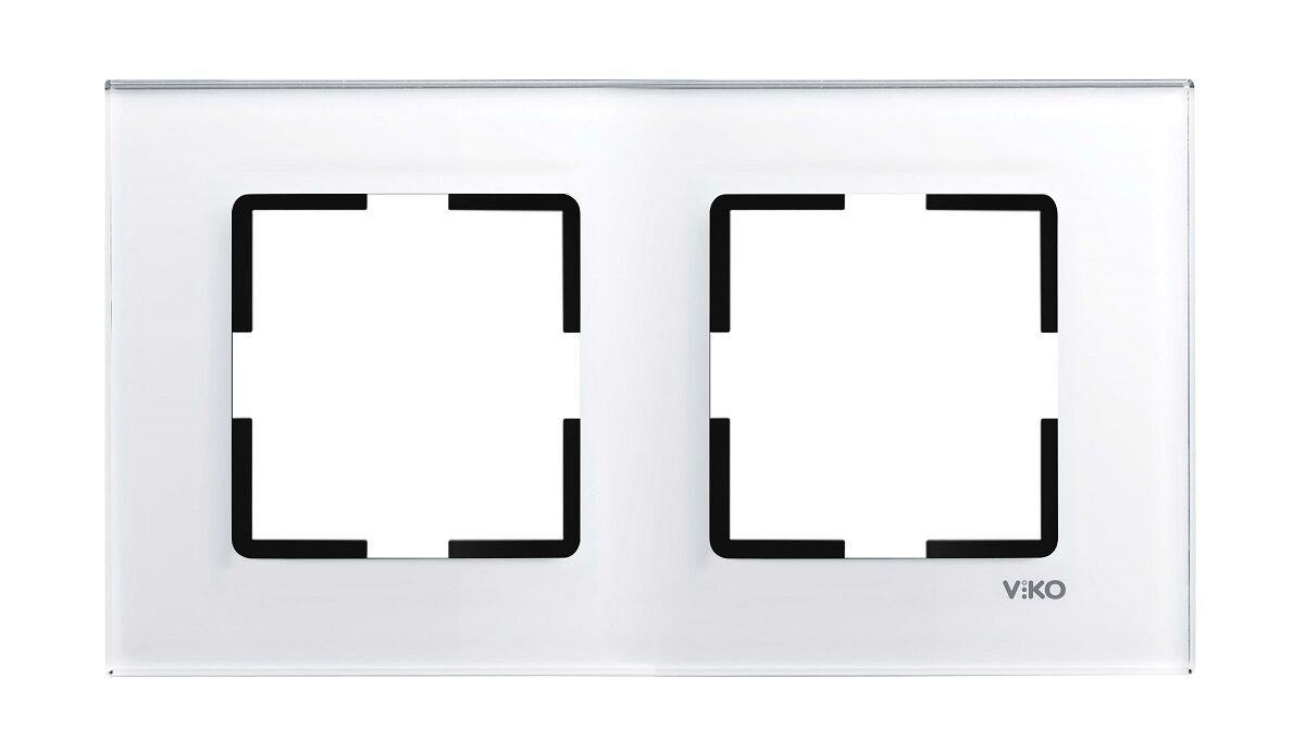 Viko Novella Cam Düz Beyaz İkili Çerçeve - 92192242 Fiyatları