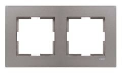 Viko Artline Novella Serisi ANTRASİT Renk Anahtar ve Priz Çeşitleri İkili Çerçeve