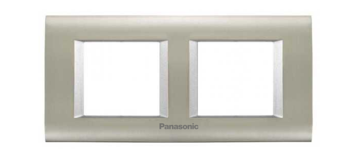 Viko Panasonic Thea 2x2M Sistema Inox Matt+Metalik Beyaz Çerçeve - WVTF18485IB-TR