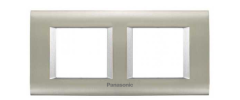 Viko Panasonic Thea 2x2M Sistema Inox Matt+Metalik Beyaz Çerçeve - WVTF18485IB-TR