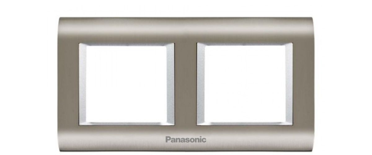 Viko Panasonic Thea 2x2M Sistema Inox+Metalik Beyaz Çerçeve - WVTF18485IN-TR