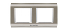 Viko Panasonic Thea 2x2M Sistema Inox+Metalik Beyaz Çerçeve - WVTF18485IN-TR