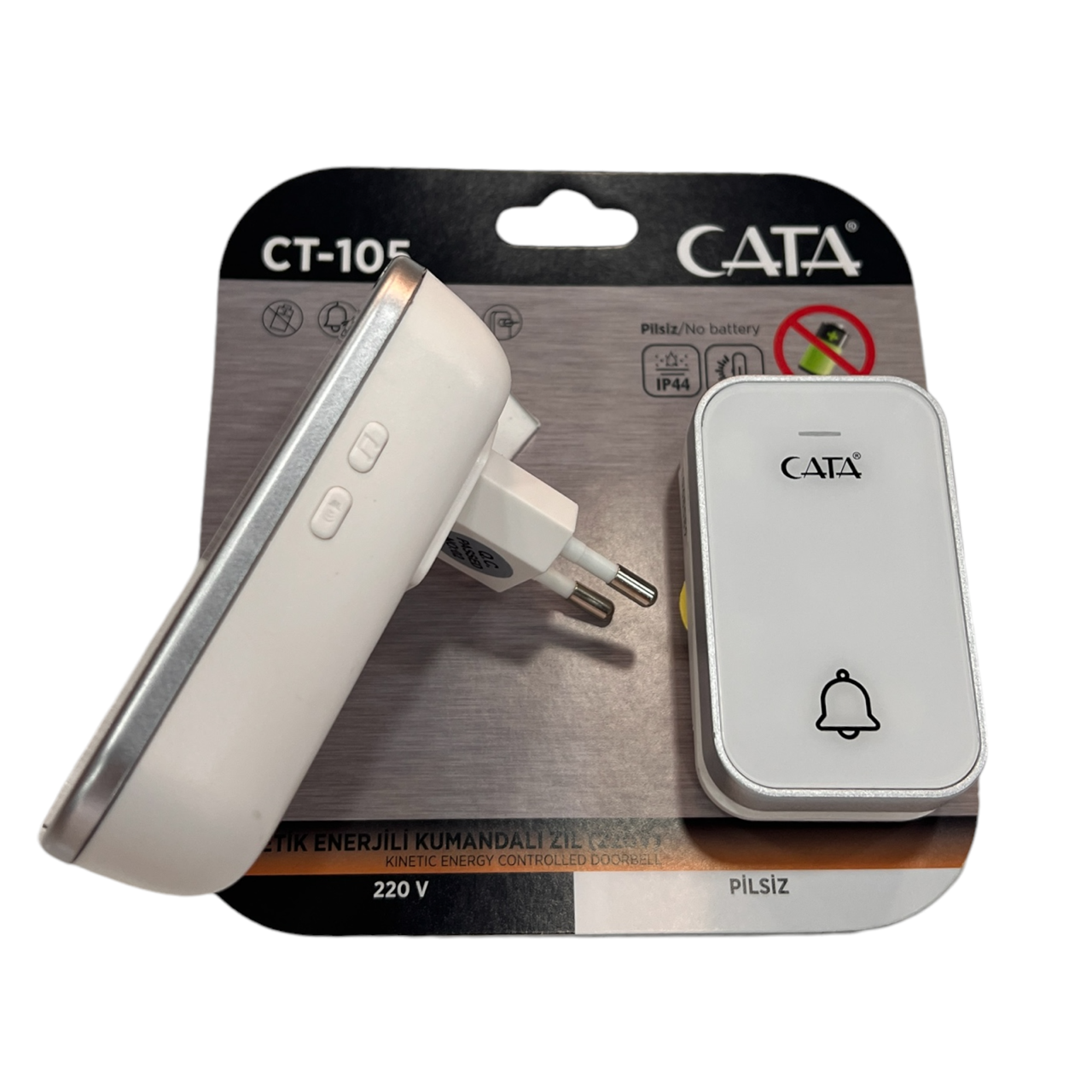 Cata Uzaktan Kumandalı Zil Kinetik Enerjili 220 volt CT-105