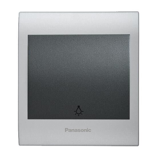 Viko Panasonic Thea Blu Light Anahtar, Çerçeve Chrome Matt+Beyaz, Kapak Füme
