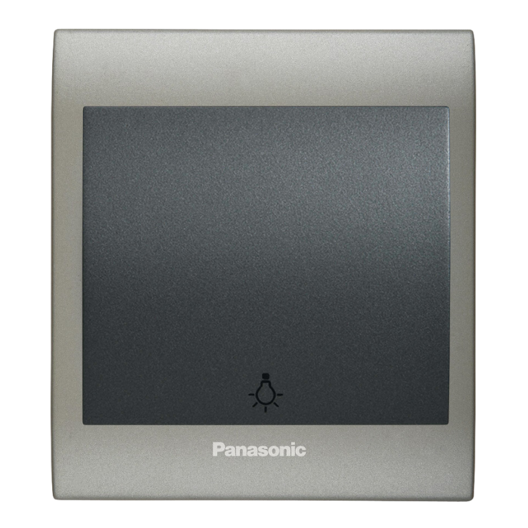 Viko Panasonic Thea Blu Light Anahtar, Çerçeve Inox+Beyaz, Kapak Füme