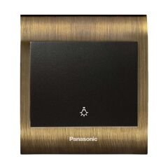 Viko Panasonic Thea Blu Light Anahtar, Çerçeve Antique+Dore, Kapak Siyah