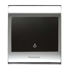 Viko Panasonic Thea Blu Light Anahtar, Çerçeve Chrome+Beyaz, Kapak Siyah