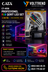 Cata Rgb Şerit Led Seti 5 Mt Rgb Led 15 Renk + Trafo + Rgb Kumanda Ct-4558