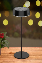 Cata CT-8450 Dubai 3 Işık Siyah Renkli Dokunmatik USB Şarjlı Dim Edilebilir Solar Masa Lambası