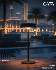 Cata CT-8450 Dubai 3 Işık Siyah Renkli Dokunmatik USB Şarjlı Dim Edilebilir Solar Masa Lambası