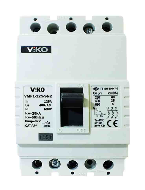 Viko 3X125 Amper 25kA Sabit Kompakt Şalter VMF1-125-SN2