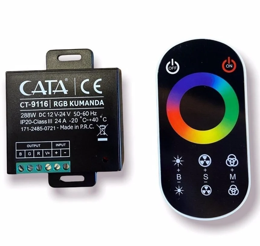 Cata Rgb Dokunmatik Kumanda 288w 24 Amper 20 Metre Algılama Mesafesi Ct-9116