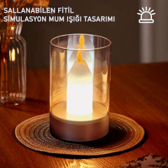 Cata Tokyo Mum Masa Lambası El İle Kontrol USB Şarjlı CT-8432