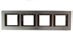 Viko Panasonic Thea 4x2M Ultima Metal Eloxal Gümüş Renk Çerçeve - WVTF28505AS-TR