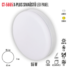 Cata 55W XPlus Sıva Üstü Led Panel Aydınlatma ct-5665