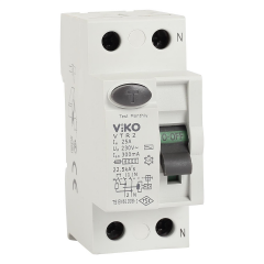 Viko 2x25 Amper 300 Miliamper Monofaze Kaçak Akım Rölesi - VTR2-25300