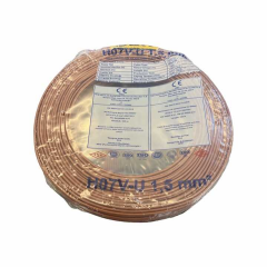 Hes Kablo 1,5 mm² Nya Tam Bakır TSE Kablo H057V)U  - 100 Metre Kahverengi
