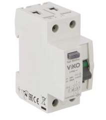 Viko 2x40 Amper 300 Miliamper Monofaze Kaçak Akım Rölesi - VTR2-40300